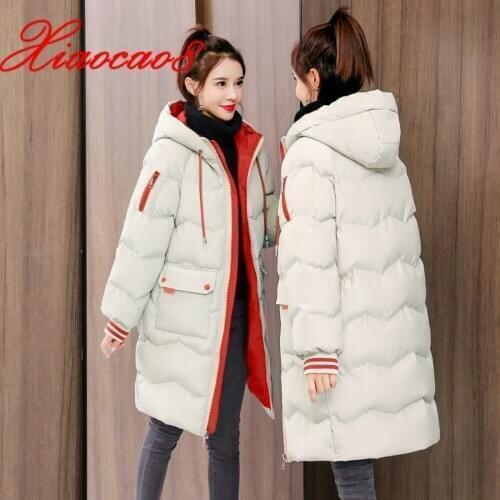 2020 Hooded Long Coat Solid Casual Thicker Woman New Warm Jacket Korean Style Overcoat Loose Big Fur Ladys Overcoats Plus Size