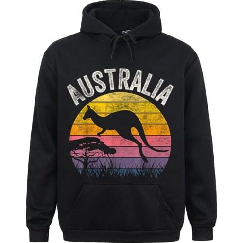 Mens Long Sleeve Australia Day Funny Australian Kangaroo Vintage Gift Sweatshirts Printed Hoodies 2021 Fashion Hoods