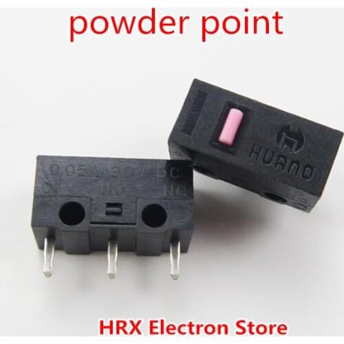 10PCS/LOT HUANO mouse micro switch button life of 10 million silver contact powder point