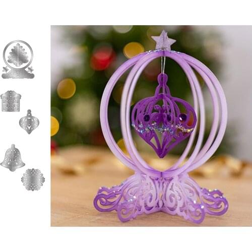 2021 New Bell Snowflake Pendant Ball Metal Cutting Dies for Scrapbooking Stencil Handmade DIY Card Make Model Craft Mold Die Cut
