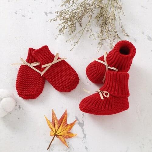 Baby Boy Girl First Walker Shoes 0-18m Solid Knitted Newborn Infant Bebes Unisex Prewalkers Non-slip Soft-sole Toddler Kids Shoe