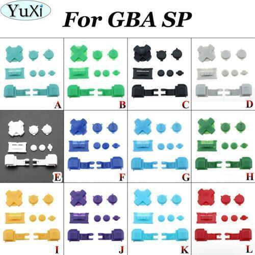 YuXi Plastic For Nintend for GameBoy Advance SP for GBA SP Buttons Set Full R L A B D-Pad Part Replacement