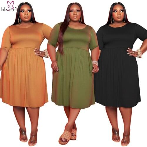 Plus Size 4XL Pleated Sexy Party Dress Women Short Sleeve Long Elegant Dresses Ladies Short Sleeve Vintage Vestidos Outfits