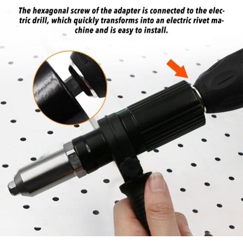 Portable Professional Electric Rivet Nut Machine Core Pull Accessories Attachments Cordless Riveting Drill Joint Adapter Riveter