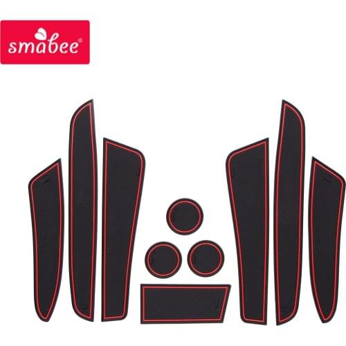 Cup Mats Non-slip Mat For Mercedes Smart Fortwo Forfour 453 451 450 Fluorescent Logo Storage Anti Stress Slip Covers Car Styling