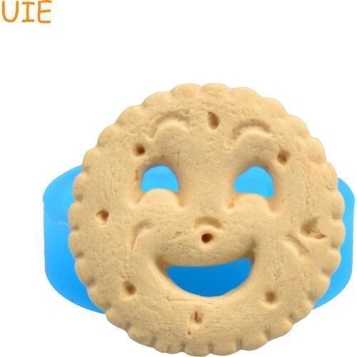 QYL147U 36.2mm Smiling Cookie Mold - Fondant, Resin Molds, Chocolate, Gum Paste, Biscuit, Candle, Soap, Candy Mold