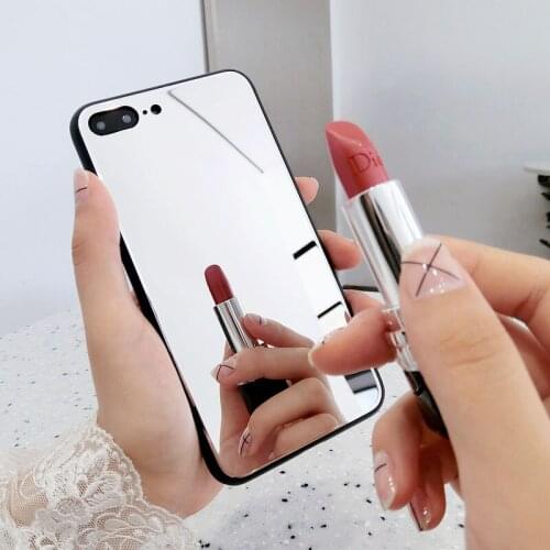Glass Mirror Phone Case For iPhone 12 11 Pro Max X XS MAX XR 8 7plus Soft TPU Protective Cases