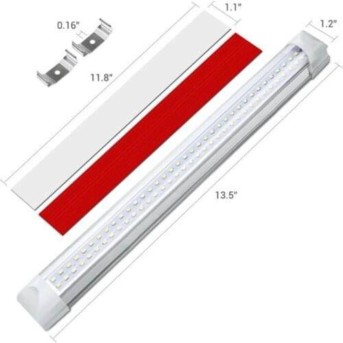 72LED Car Interior White Strip Light Bar Car Interior Lamp with On/Off Switch F19A