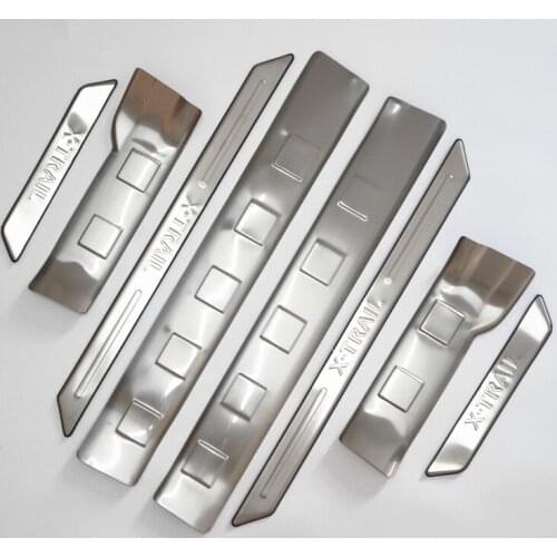 For Nissan X-Trail 2008 2009 2010 2011 2012 2013 Stainless Steel Inner Scuff Plate Door Sills Thresholds Pad Tread Plate Pedal