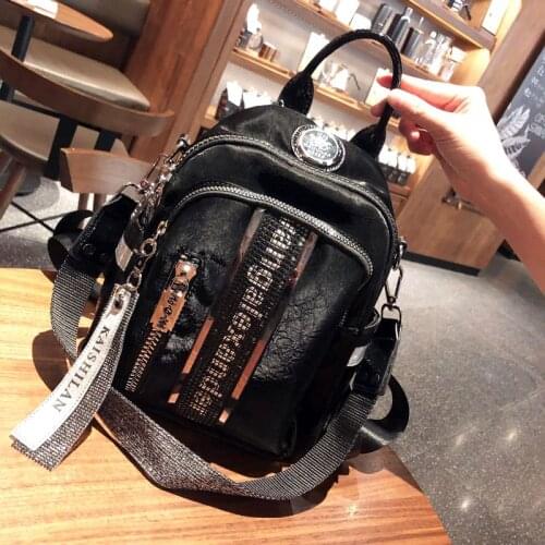 Womens Backpack Handbag Large Shoulder BagsNew Summer Black Letter High-Capacity Leather Backpacks For Girls Bag De Iuxe Femme