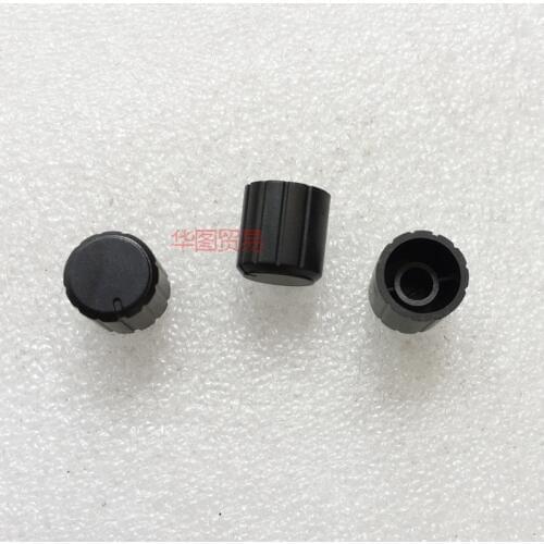 10pcs rotary potentiometer encoder plastic knob cap / instrument switch knurling shaft knob switch inner hole 6mm
