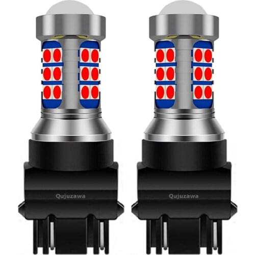 2PCS T25 3157 3156 P27/7W P27W Super Bright 3030 LED Car Brake Bulb Auto Turn Signal Lamp Daytime Running Light White Red Yellow