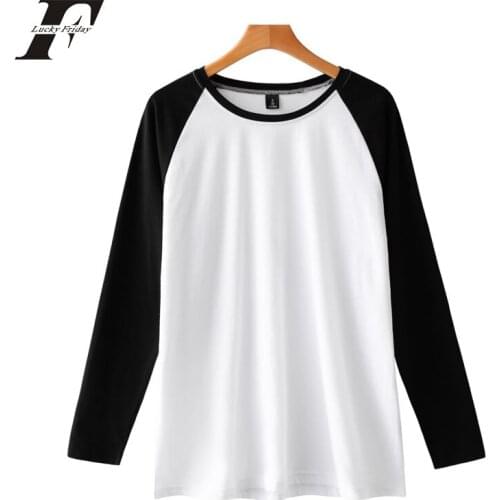 LUCKYFRIDAYF 2018 harajuku Solid Color Long Sleeve cotton t shirts Men/Women T-shirts Casual Streetwear O-Neck Tee shirts