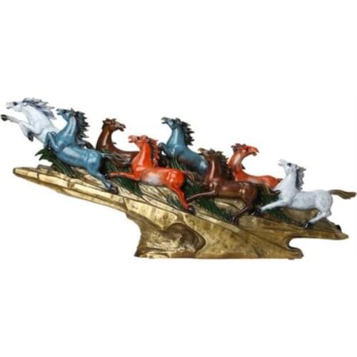 72cm China Brass Copper Feng Shui Horses sculpture Horse Art Statue