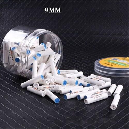 80pcs/pack Pipe Filters for 9MM Tobacco Pipe Activated carbon Filter element Universal cigarette holder filter Smoking Pipe set