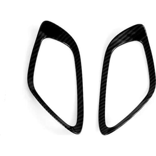 ABS Chrome Carbon Fiber Car Rear Tail Fog Light Lamp Protective Cover Decoration Trim For 2020 Kia Seltos Car-Styling Accssories