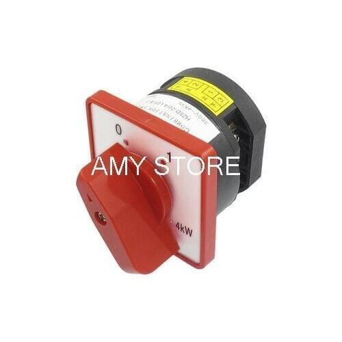 AC 380V 20A Four Screw Terminals 0-1 Locking Cam Combination Changeover Switch