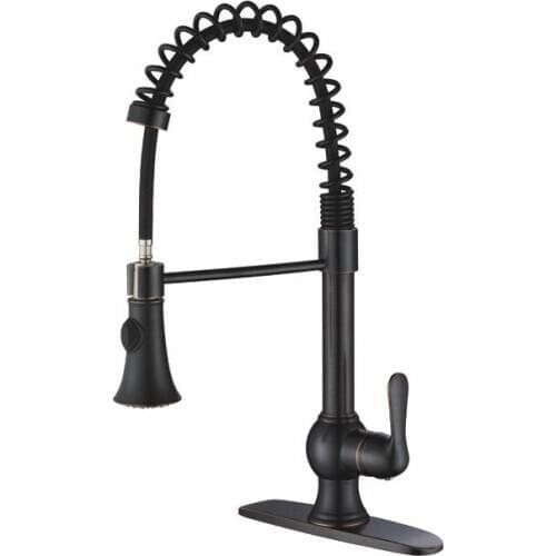 Oil Rubbed Bronze kitchen faucet Brass cold hot water ORB kitchen sink faucet with Multifunctional nozzle spray pull down faucet