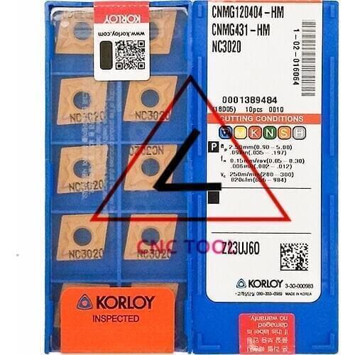 CNMG120404-HM NC3020 10pcs Original Korea KORLOY Cutting Tool