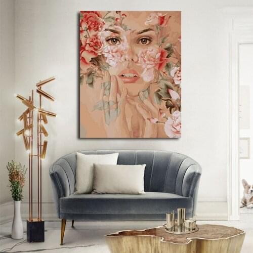 DIY colorings pictures by numbers with inbetweening picture drawing painting by numbers framed Home