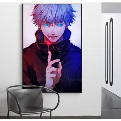 Home Decor Anime Jujutsu Kaisen Canvas Painting Modern Prints Gojo Satoru Poster Modular Pictures For Living Room Wall Art Frame
