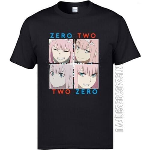 Darling In The Franxx Zero Two T Shirt Ahegao Japanese Anime Manga Comic Tshirts For Man Great Tee Shirts 100% Cotton Tops Tees
