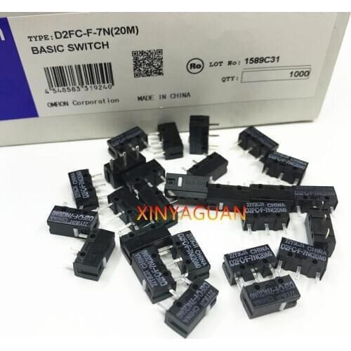 DHL Free Shipping 1000PCS OMRON mouse micro switch D2FC-F-7N(20M) 20m New And Original