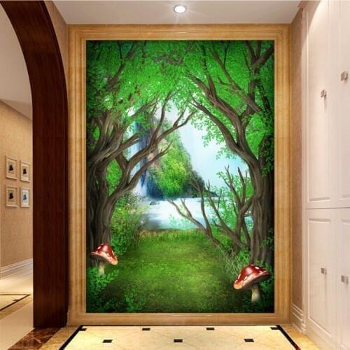 Photo wallpaper Forest path entrance background wallpaper high quality living room restaurant mural bar corridor aisle mural