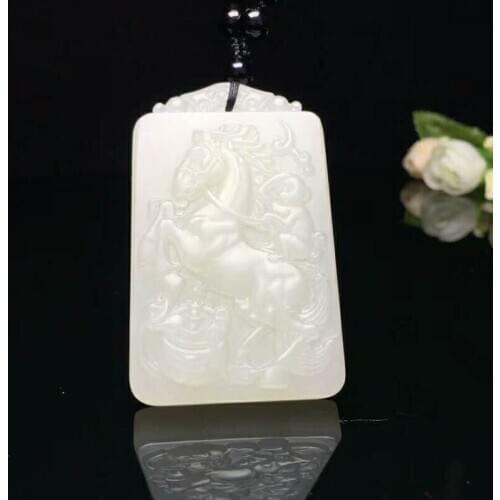 H1#Exquisite Hetian jade immediately sealed Hou Pendant