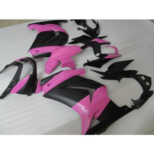 Injection mold Fairing kit for KAWASAKI Ninja ZX250R 08 09 10 12 ZX 250R EX250 2008 2012 ABS Pink black Fairings set+gifts KF32