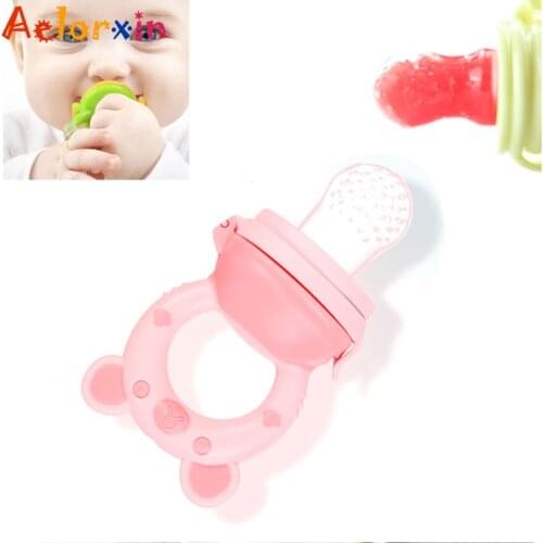 1Pcs Bear Fresh Food Nibbler Baby Pacifiers Feeder Kids Fruit Feeder Nipples Feeding Safe Baby Supplies Nipple Teat Pacifier