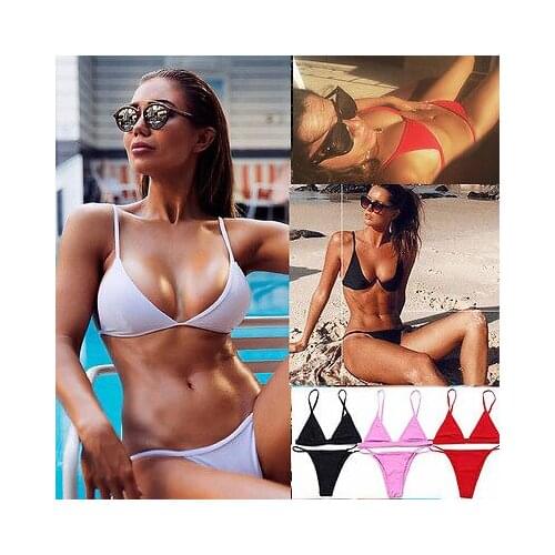 Swimwear Women Triangle Bikini Set Bandage Push-Up Swimsuit Bathing Beachwear Two-Piece Suits