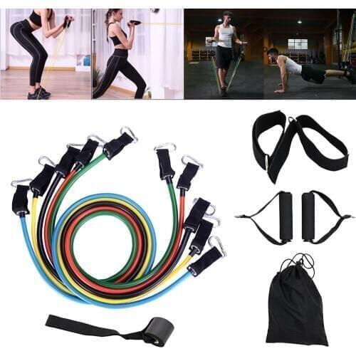 Latex Resistance Bands Gym Door Anchor Ankle Straps Kit Set Yoga Exercise Fitness Band Rubber Loop Tube Bands Sport Equipment