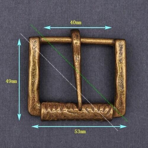 40mm Vintage Pattern Heavy Engraved Men Pin Waist Roller Leather Single Prong Clips Belt Buckle Replacement For Leathercraft Bel