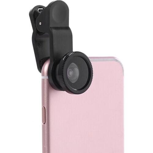 3 in 1 Wide Angle Macro Fisheye Mobile Phone Camera Lens Kit Multifunctional Practical Ultra-portable Durable for iPhone Samsung