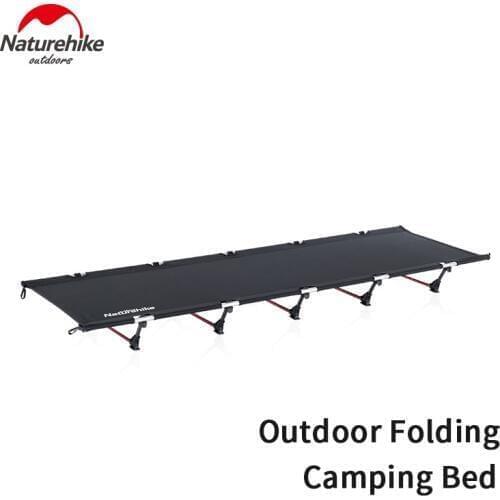 Naturehike Outdoor Camping Bed Polyester Oxford Outdoor Folding Bed Tear Rsistant Ultralight Camping Furniture Aluminium Alloy