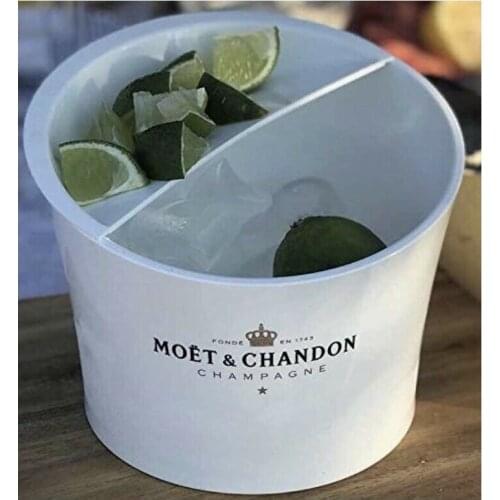 New Fashion Acrylic Ice Bucket Chandon Wine Beer Party for White Wedding Ice Buckets Wine Coolers Ice Holder ladle with Scoop