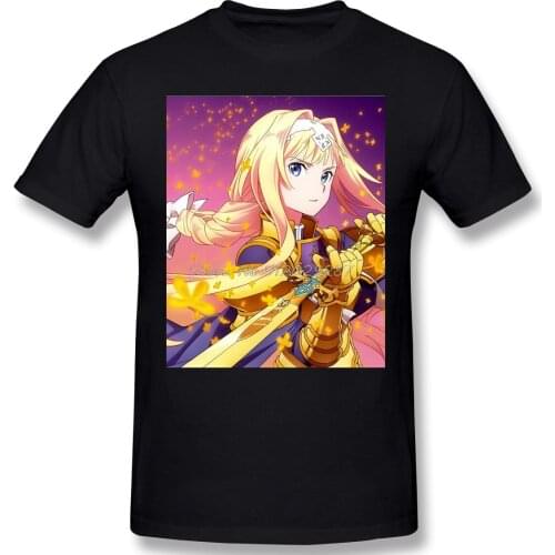 Sword Art Online Alicization Sao New Arrival T-Shirt Alice Synthesis Thirty Alias Alice Schuberg Less Cotton For Men