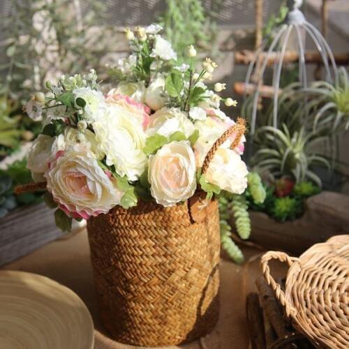 Wholesale Peony and Berry Bouquet Wedding Flower Arranging Simulationl Flower Home Decoration Holding Flowers Free Shipping