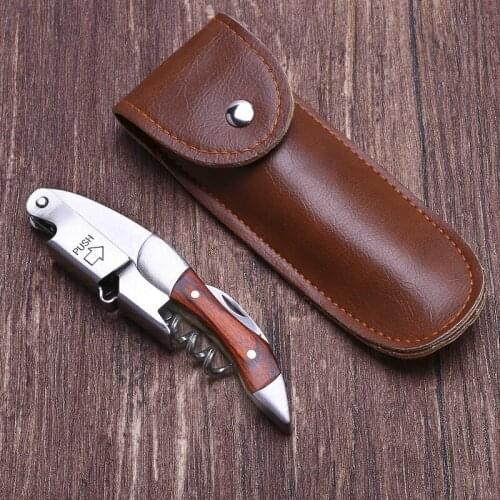 Bottle opener high-grade stainless steel knife with wooden handle hippocampus multifunctional screwdriver can carry