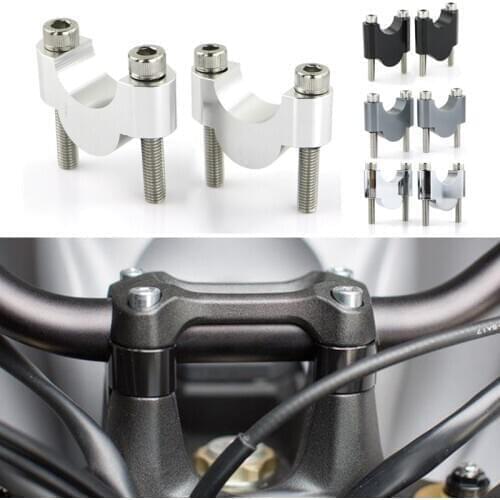 For BMW R1200R F800S F800ST R1150R G310R G310GS R1150R Handlebar Risers 22mm 7/8" Fat Mount Risers Motorcycle CNC Aluminum