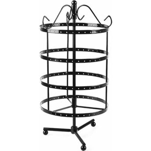 192 Holes 4 Tiers Rotating Earring Holder -Necklace Organizer Stand - Jewelry Stand Display Rack Towers