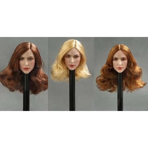 Custom Headsculpt GACTOYS GC013 1/6 female 3colors Curls Hair Girl Head Sculpt For 12'' Phicen Tbleague Doll figure Body