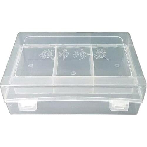 Clear Plastic Storage Box Display Collection Case Protector Organizer for 48pcs 40mm / 45pcs 46mm Direct Fit Coin Capsule Holder