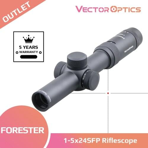 Vector Optics Forester 1-5x24 Hunting Riflescope Illuminated Dot Reticle With Thin View Border For Real Firearms Tested On .300