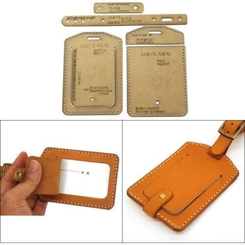 Kraft paper template leather sewing tool card bag card handmade leather diy production model pattern design cutting mold