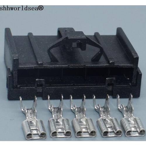 Shhworldsea 2/5/10/30/50/100sets Auto 5 Pin 4.8mm Female Harness Connector Auto Wire Connector plug