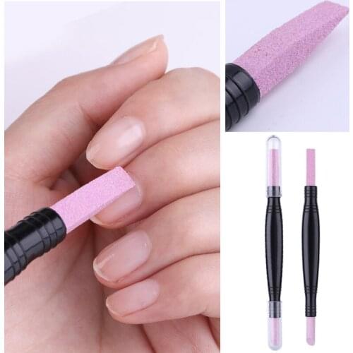 Grinding Polishing Nail Pusher Nail Scrubs Stone Nail Cuticle Remove Black Quartz Nails Trimmer Care Nails File New For Nails