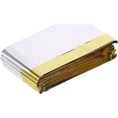 New 2.1*1.3m 50g emergent blanket rescue first aid waterproof travel camp tent hike outdoor survive silver tool hunt thermal