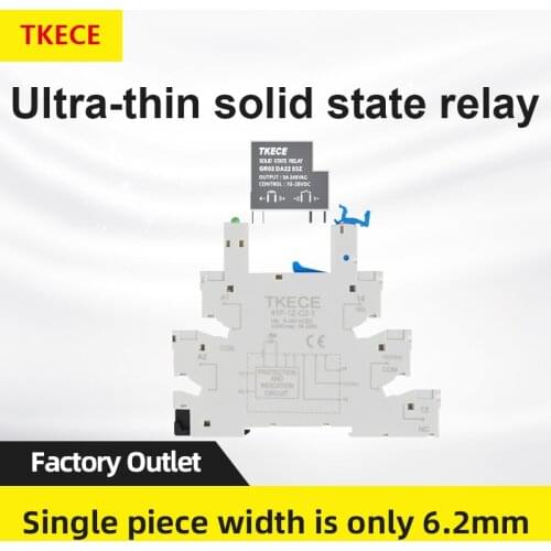 TKECE SSL Ultra-thin Solid State Relay Rail Type Module One Normally Open Module DC Control AC DC Module